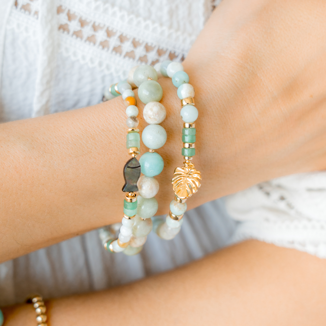 Amazonite outlet and sterling silver bracelet