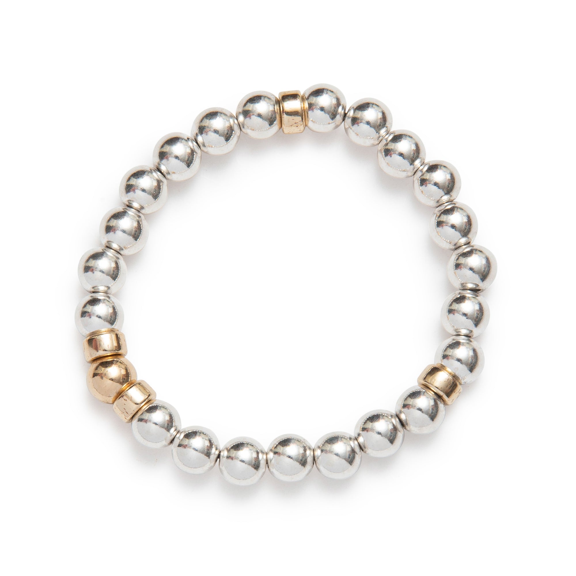 be bold 8mm women&#39;s bracelet sterling silver 14kt gold vermeil handcrafted in canada  