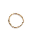 Women's Beaded Elastic Rings 14kt Gold Vermeil