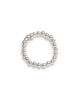 Women's elastic rings sterling silver freshwater pearl handcrafted in canada  