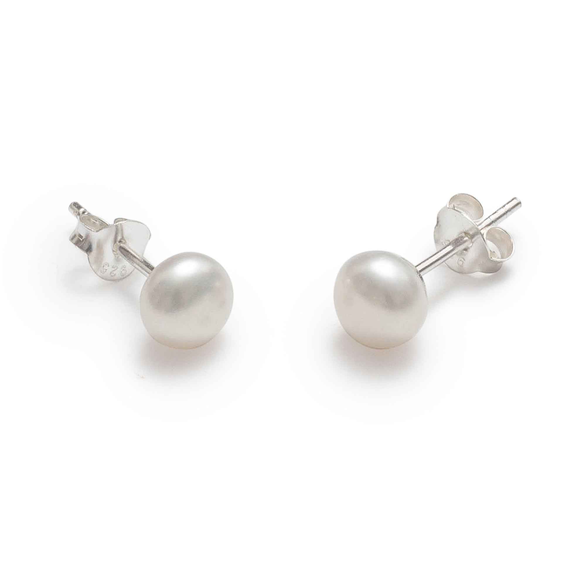 Women&#39;s Earrings White Freshwater Pearl handcrafted in canada  