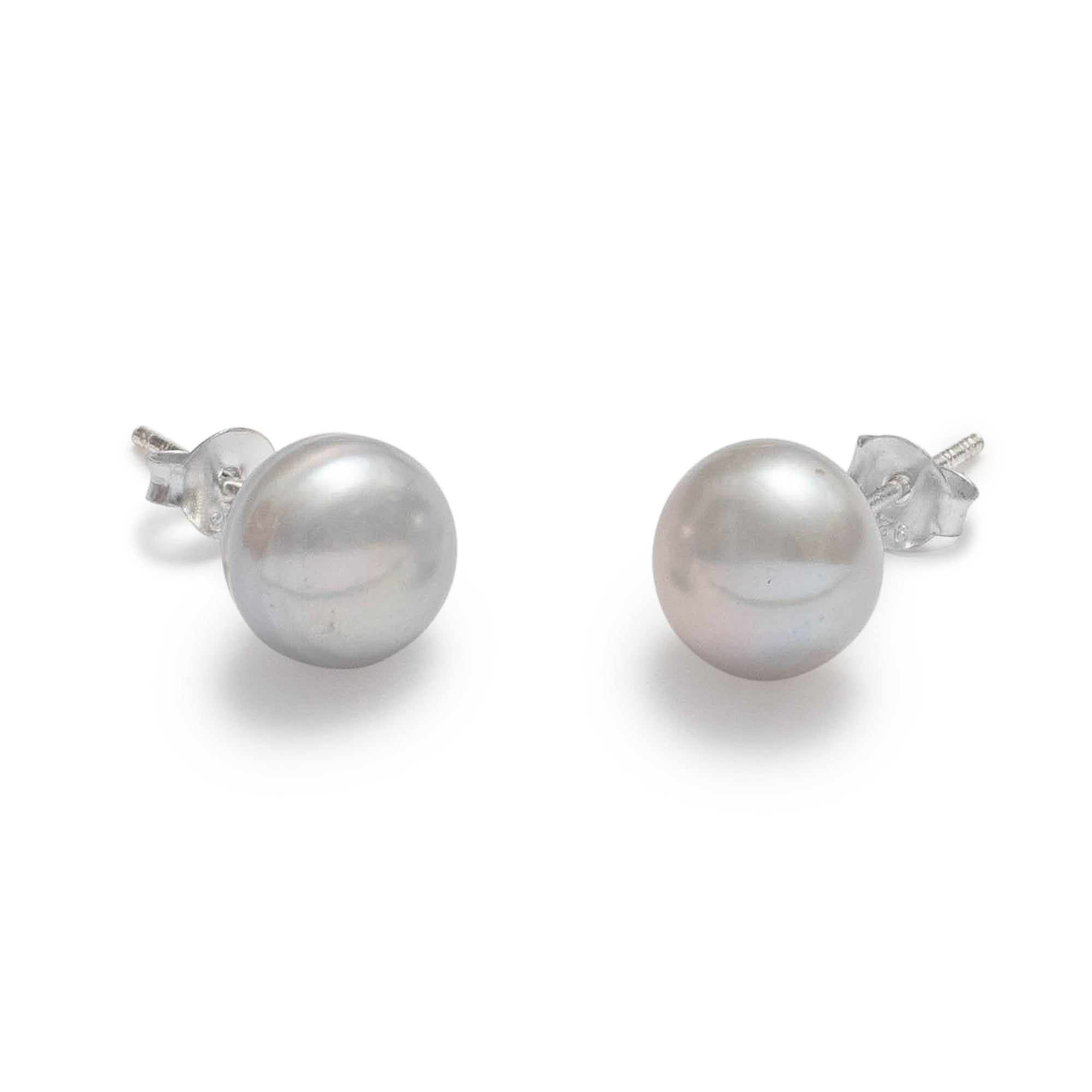 Women's Earrings White Freshwater Pearl 9mm handcrafted in canada  