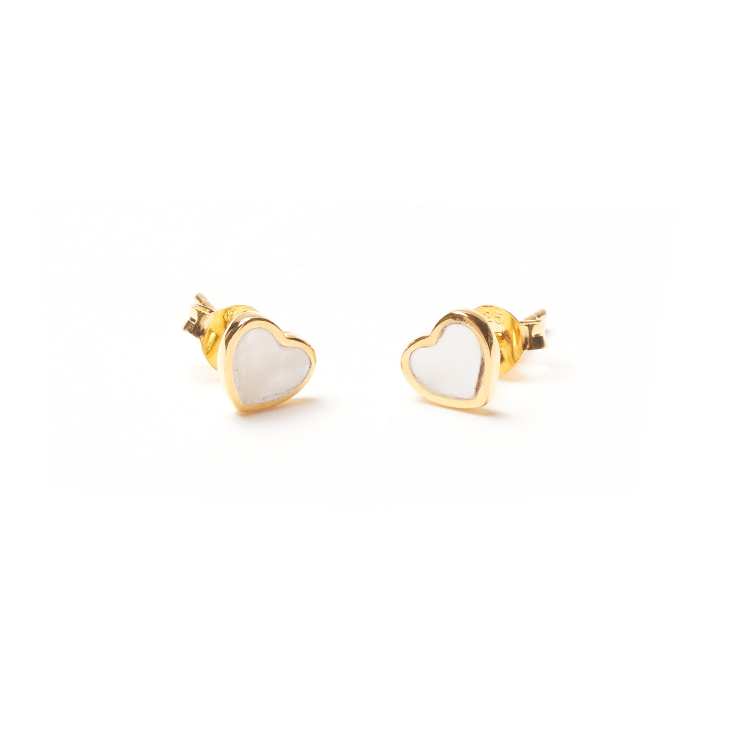 bo 1502 women&#39;s earrings sterling silver 14kt gold vermeil mother-of-pearl handcrafted in canada  