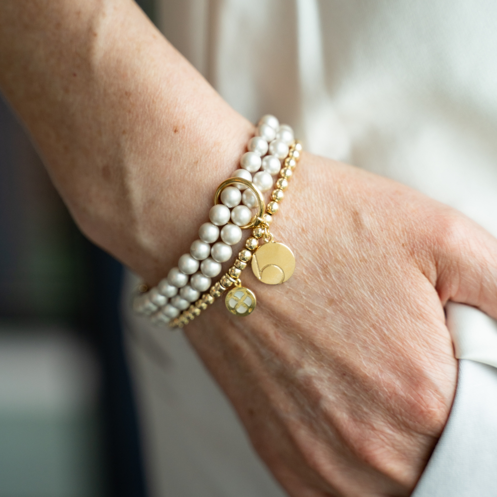 be beautiful women&#39;s bracelet mother-of-pearl sterling silver 14kt gold vermeil handcrafted in canada  